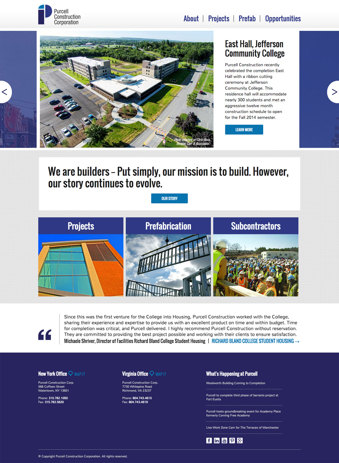 Purcell Construction Website Design - Randall Branding Agency
