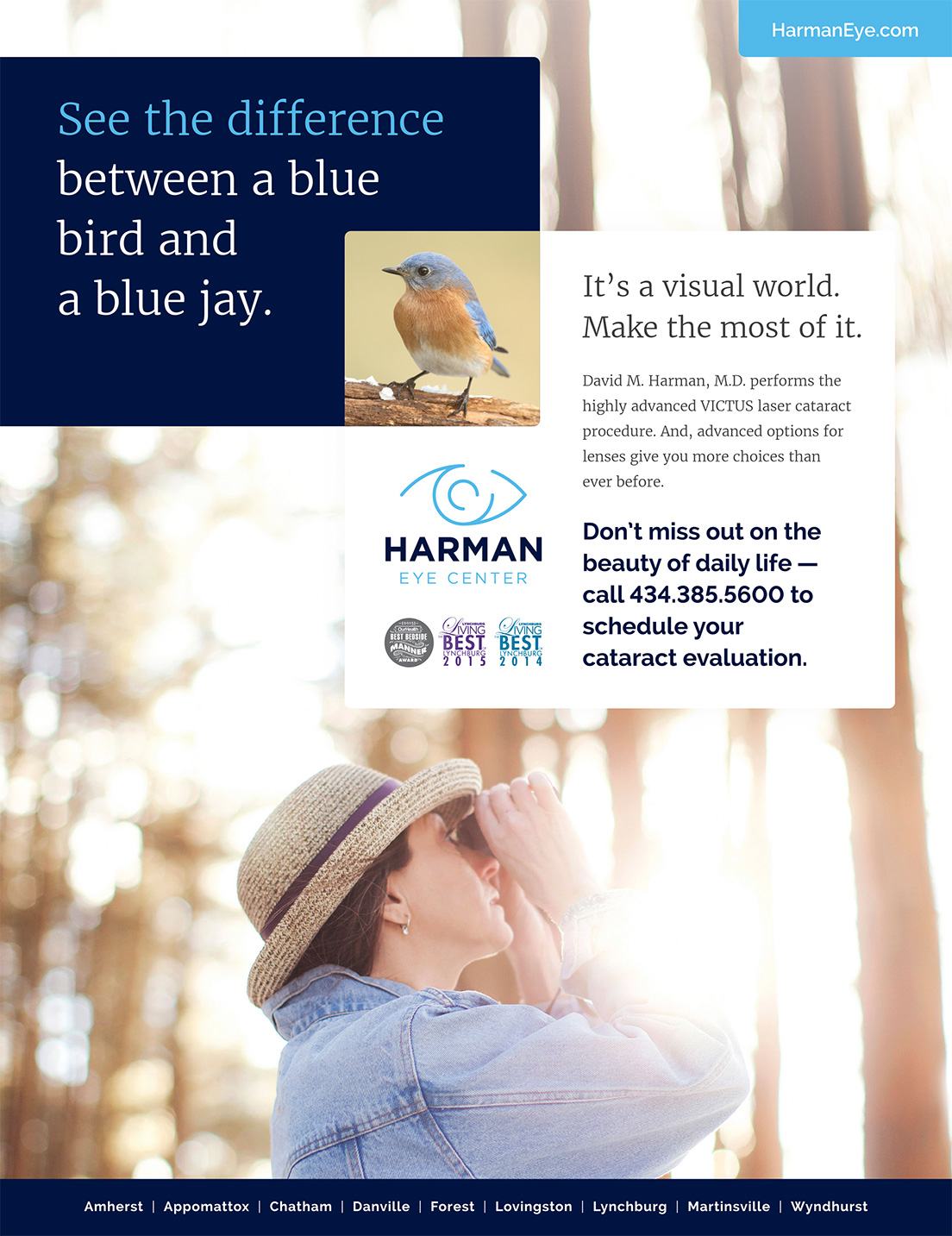 Print Ad for Harman Eye Center